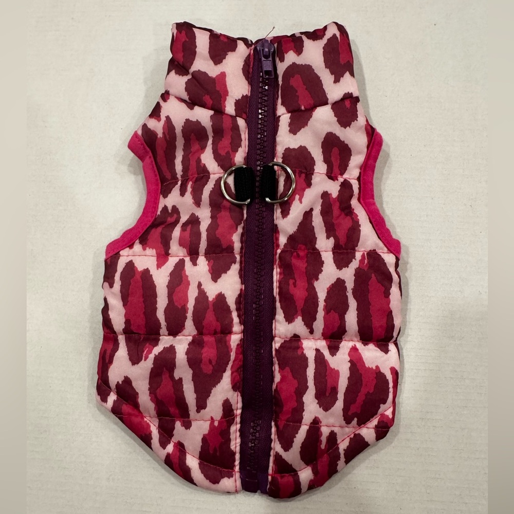 Small Pink Leopard Print Dog Coat Jacket You Er Le